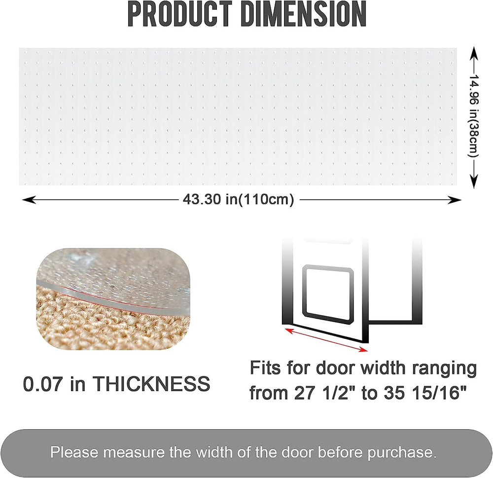 Durable PVC material with 0.07-inch thickness provides lasting protection.