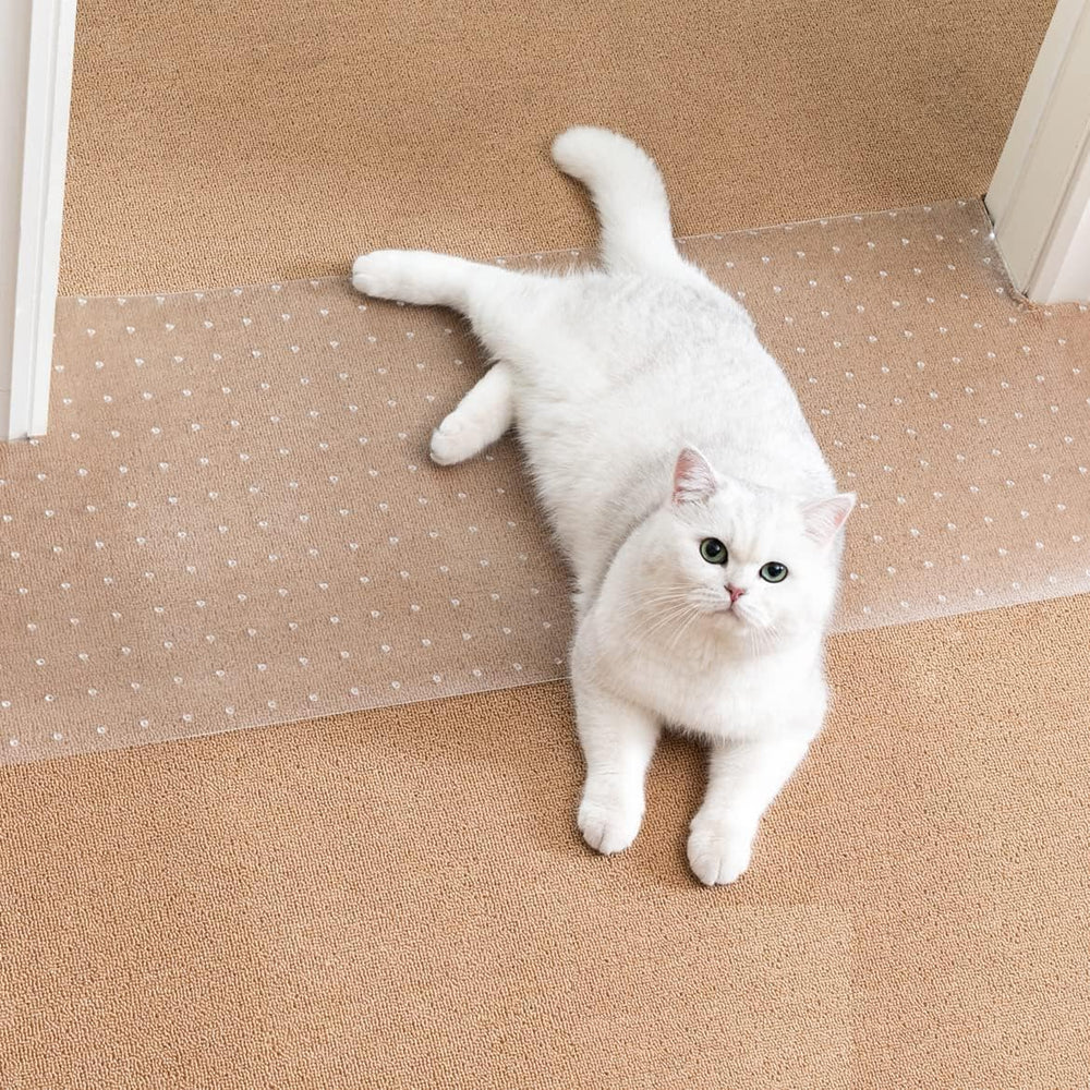 Uross Carpet Protector for Pets guards doorway against scratches.