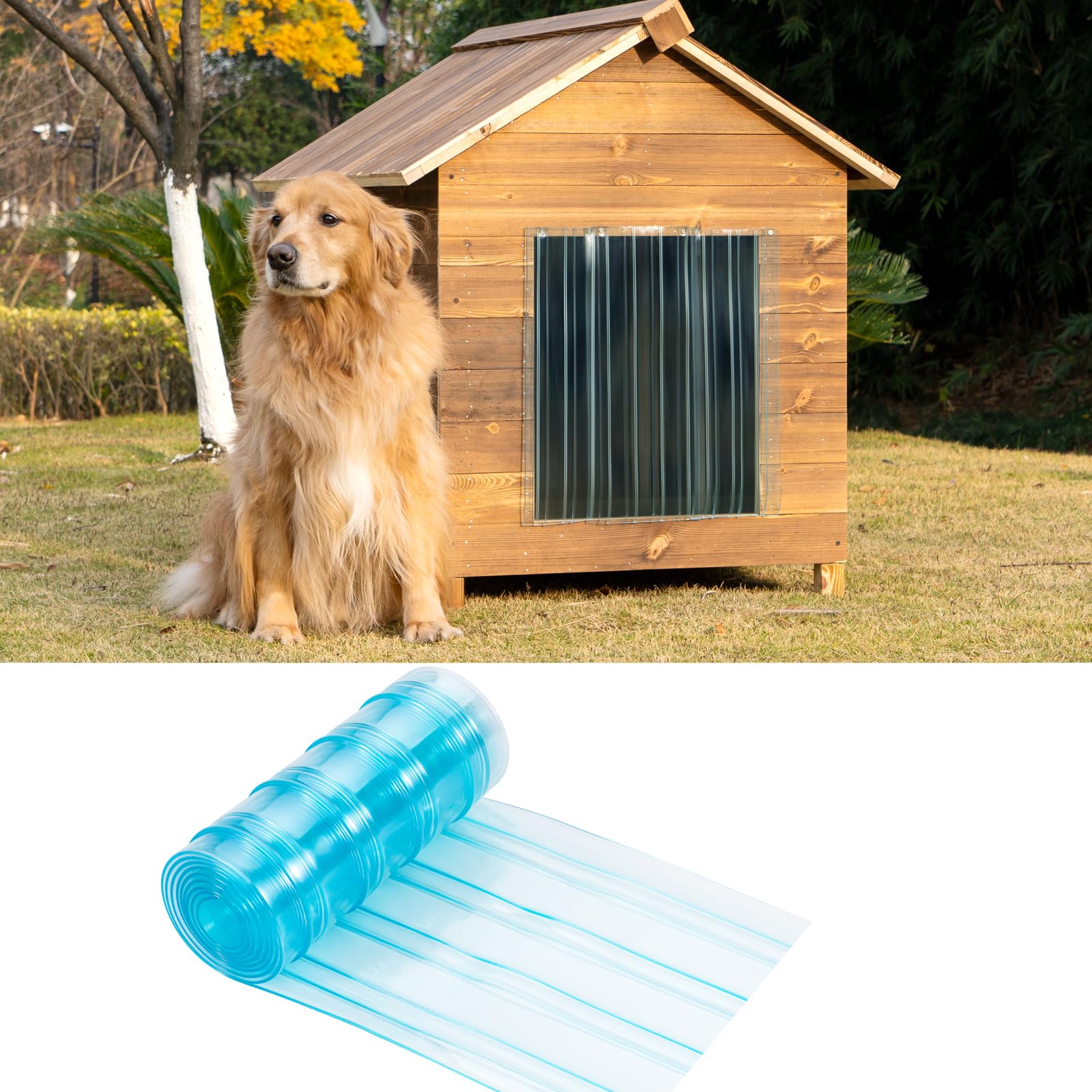 Uross dog door replacement flaps show long cuttable design for custom, large openings.