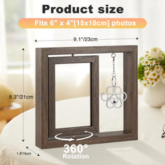 Uross dog memorial frame rotating feature displays two memories with a gentle double-sided turn.