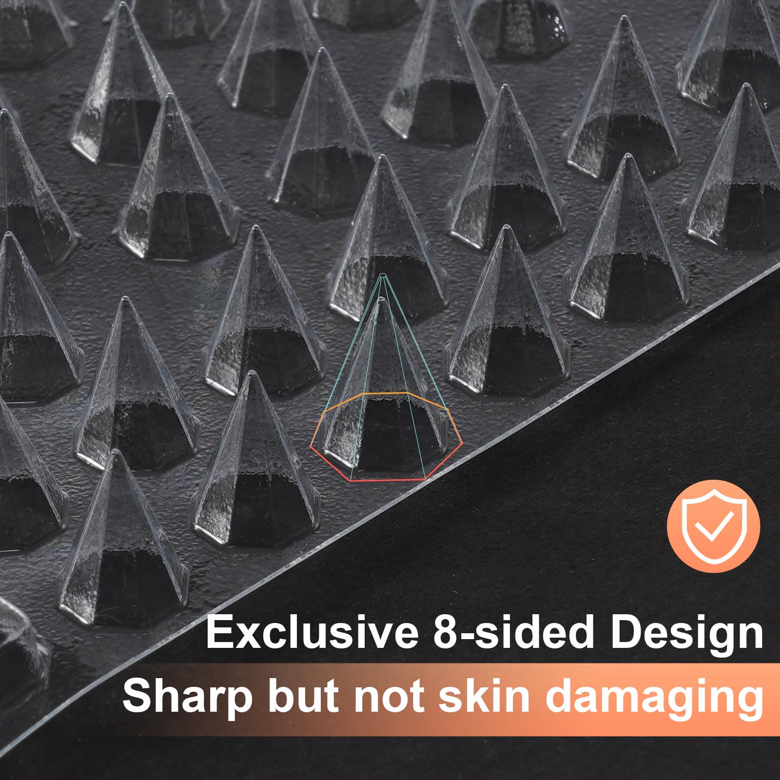 Uross Scat Mat spikes indoor-outdoor use demonstrates versatile deterrent for various spaces.