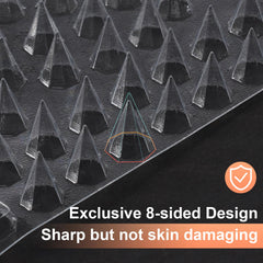 Uross Scat Mat spikes indoor-outdoor use demonstrates versatile deterrent for various spaces.