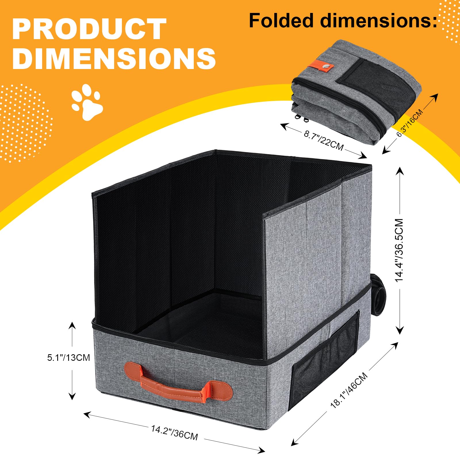 Uross Travel Litter Box open with setup for quick on-the-go use.