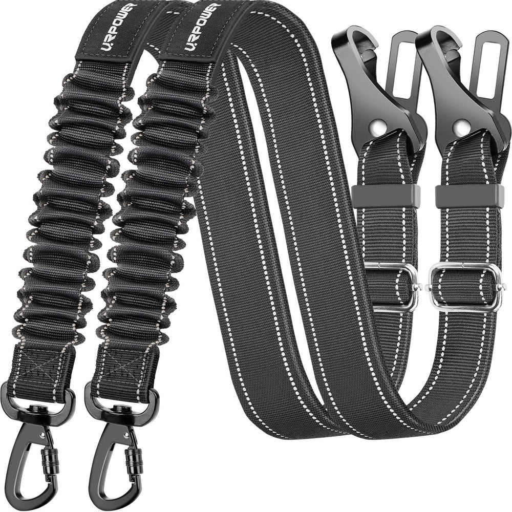 URPOWER 3-in-1 dog seatbelt buckle attachment keeps pets secure during car rides.