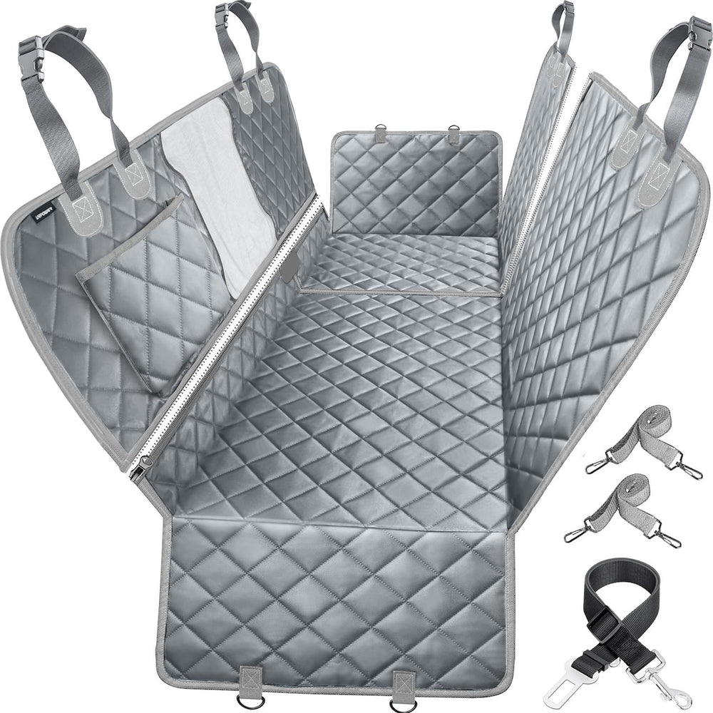 URPOWER 6-in-1 backseat hammock protects upholstery during muddy trips.