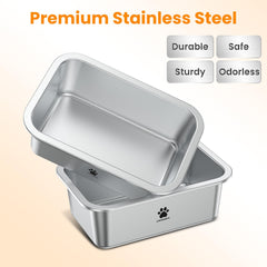 URPOWER dual food and water bowls separate meals to maintain freshness.