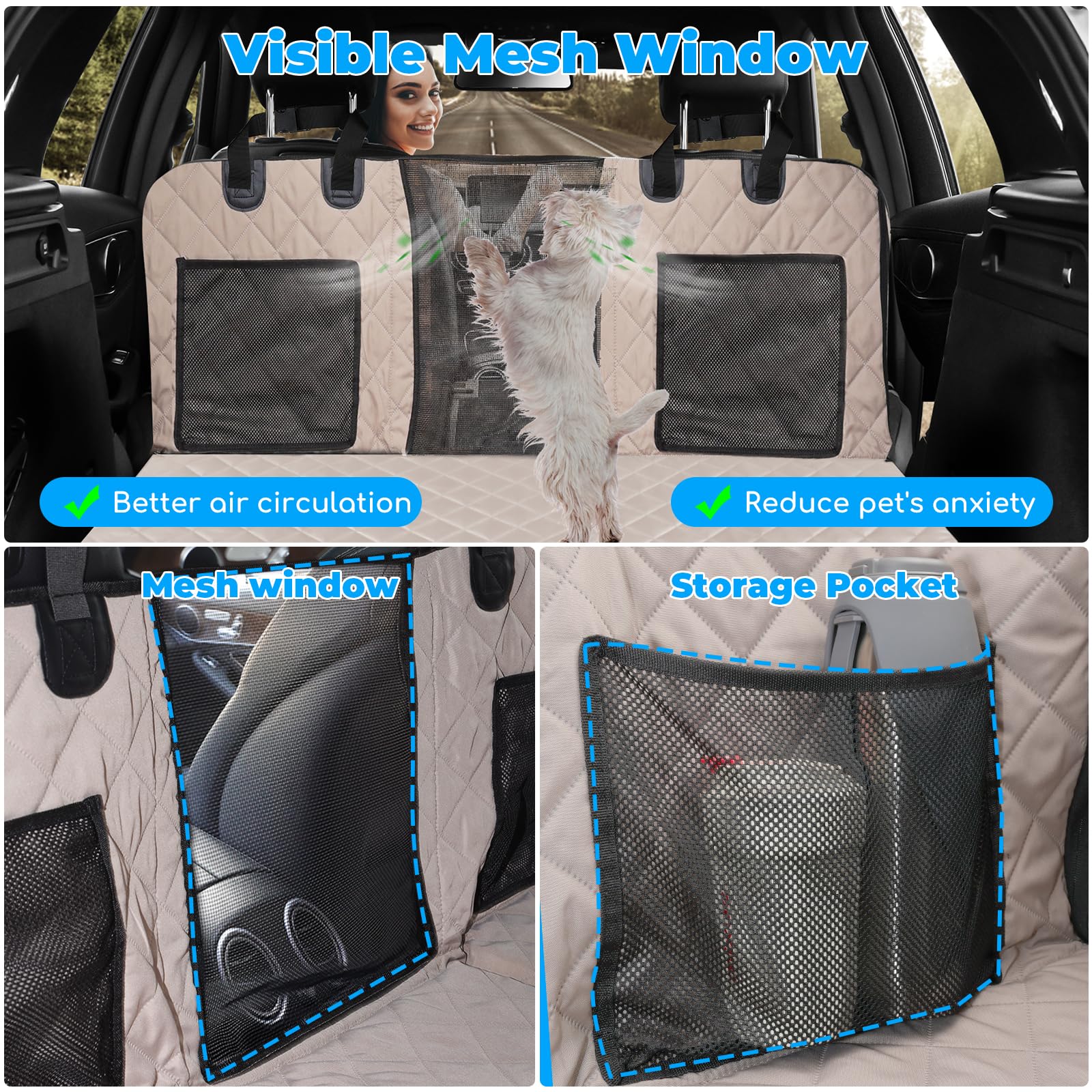URPOWER back-seat extender strong plates provide 550 lb support.