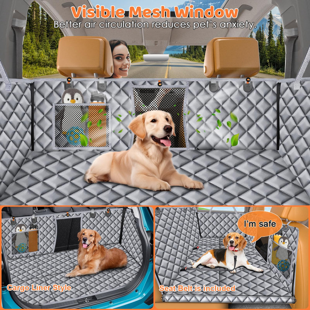 URPOWER Backseat Extender mesh window improves airflow and lightens road anxiety for pets