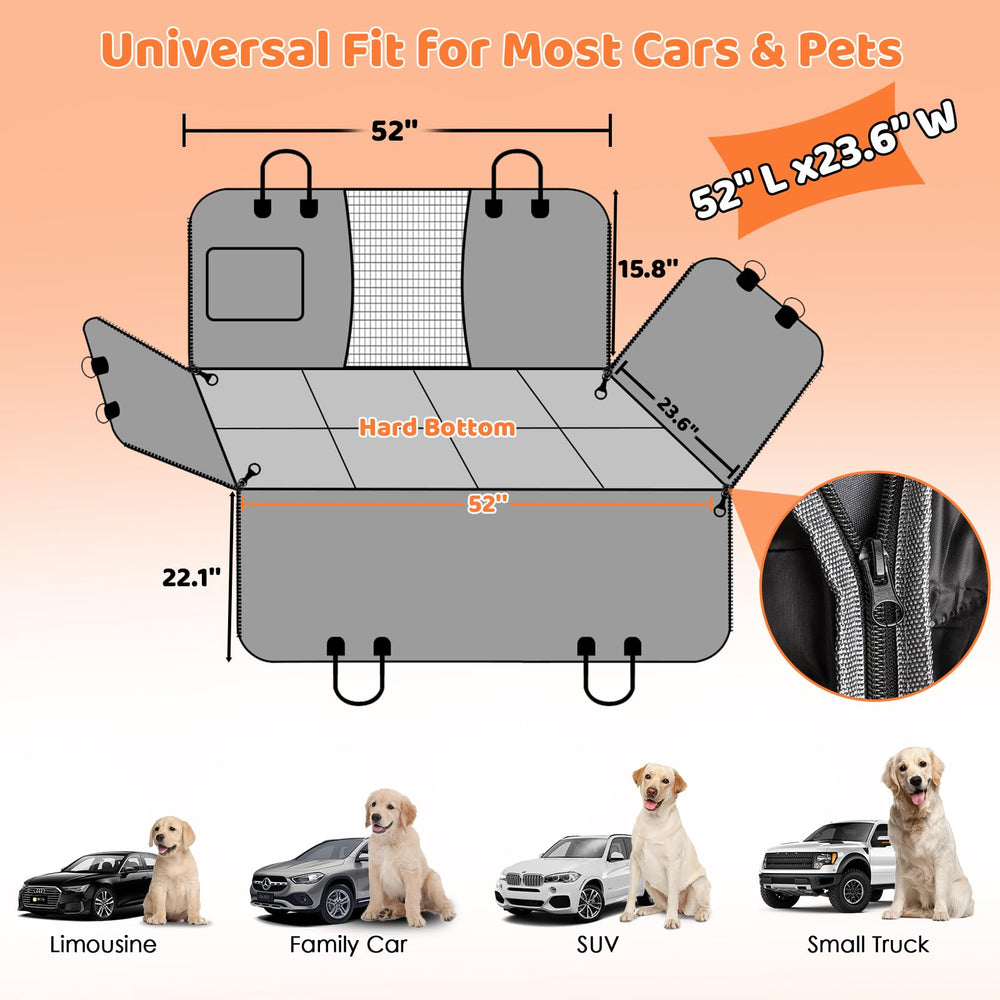 URPOWER Backseat Extender waterproof fabric cleans quickly after muddy paws