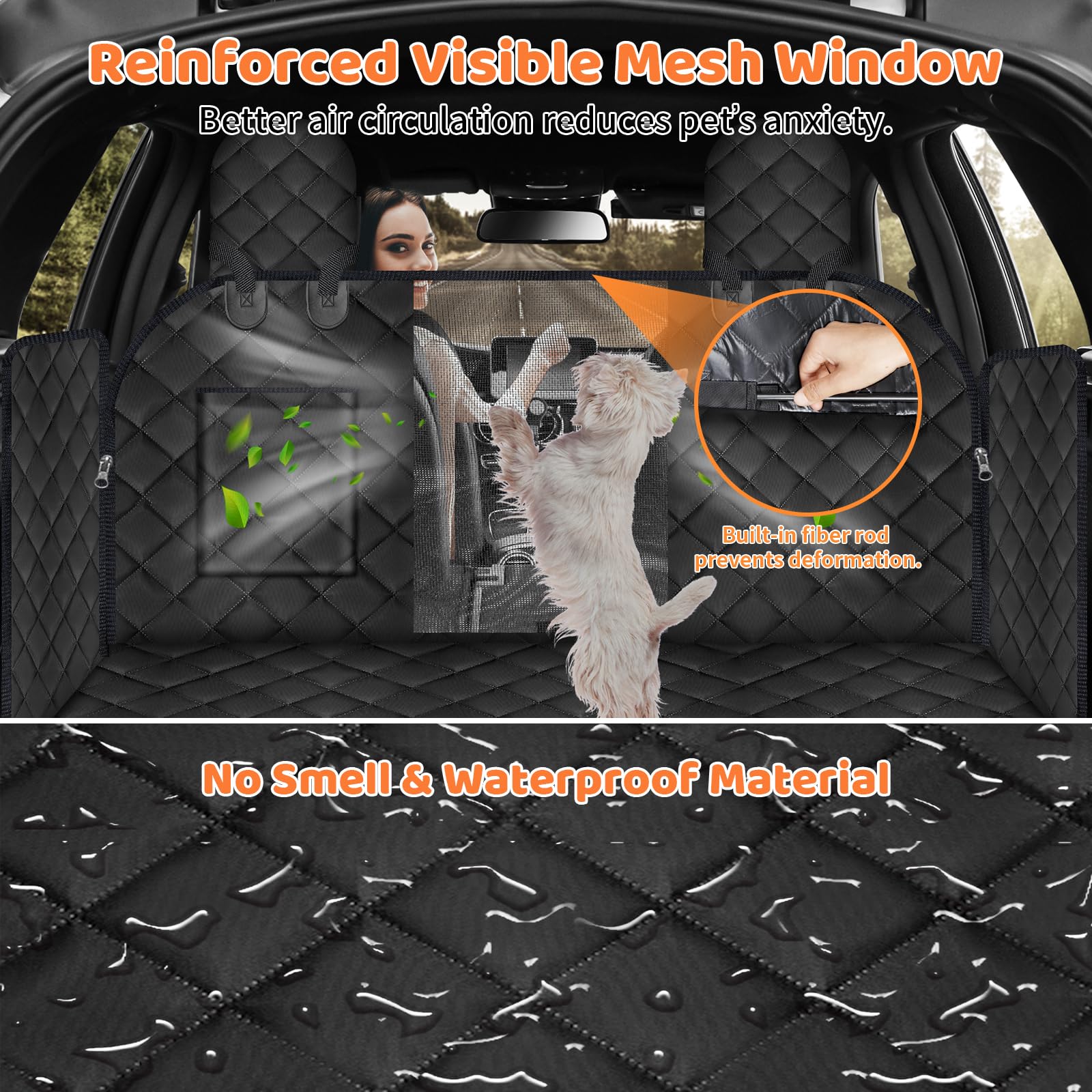 URPOWER zippered side flaps securing dogs and preventing floor slips