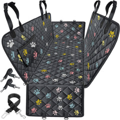 URPOWER dog car seat cover backseat hammock protects upholstery during muddy rides.