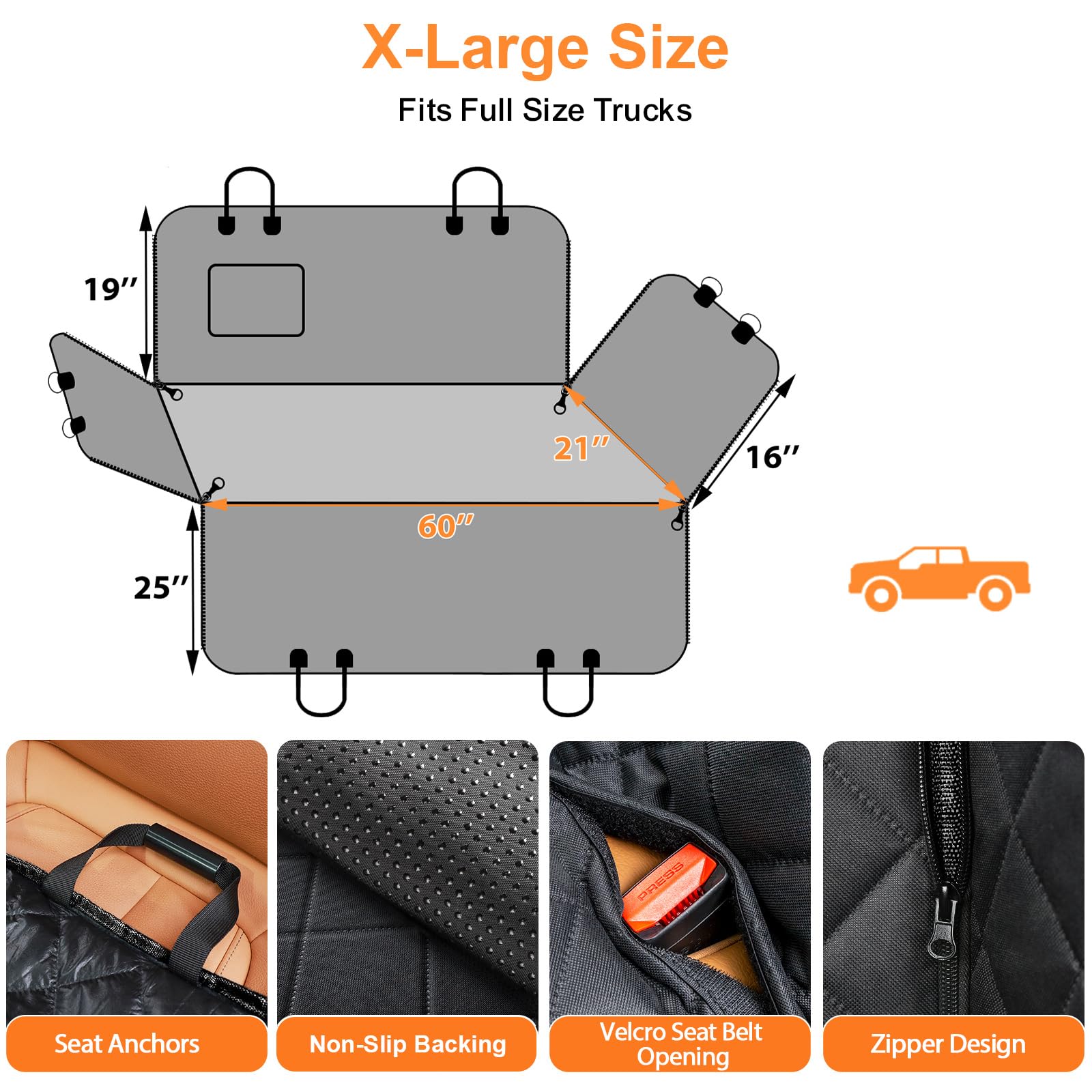URPOWER hammock-to-bench convertible cover adapts to car seats.