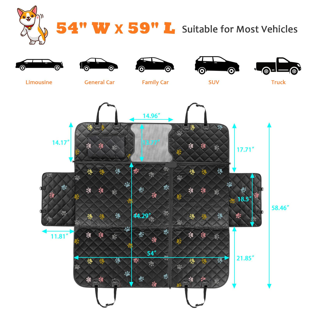 URPOWER backseat cover installs in seconds with headrest buckles for quick setup