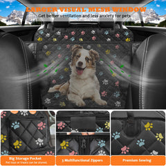 URPOWER dog car seat cover features non-slip backing and anchors to stay in place