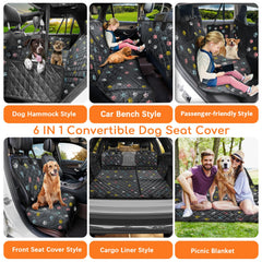 URPOWER dog car seat cover waterproof 600D Oxford keeps seats clean from spills and mud