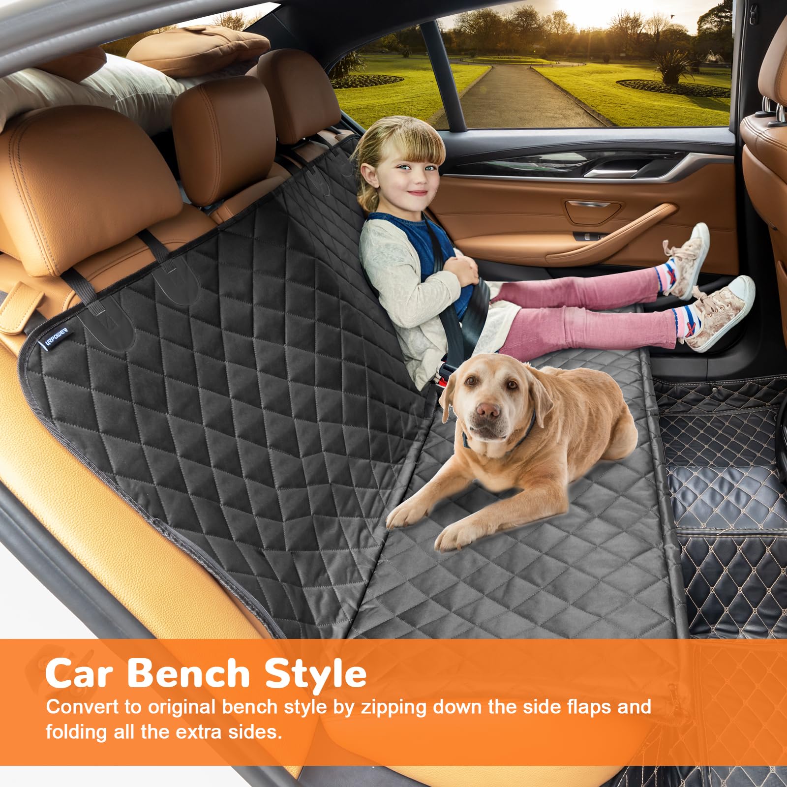 URPOWER full-size truck fit protects entire back seat on large pickups