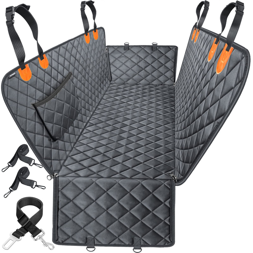 URPOWER dog car seat cover hammock with side flaps protects doors during trips
