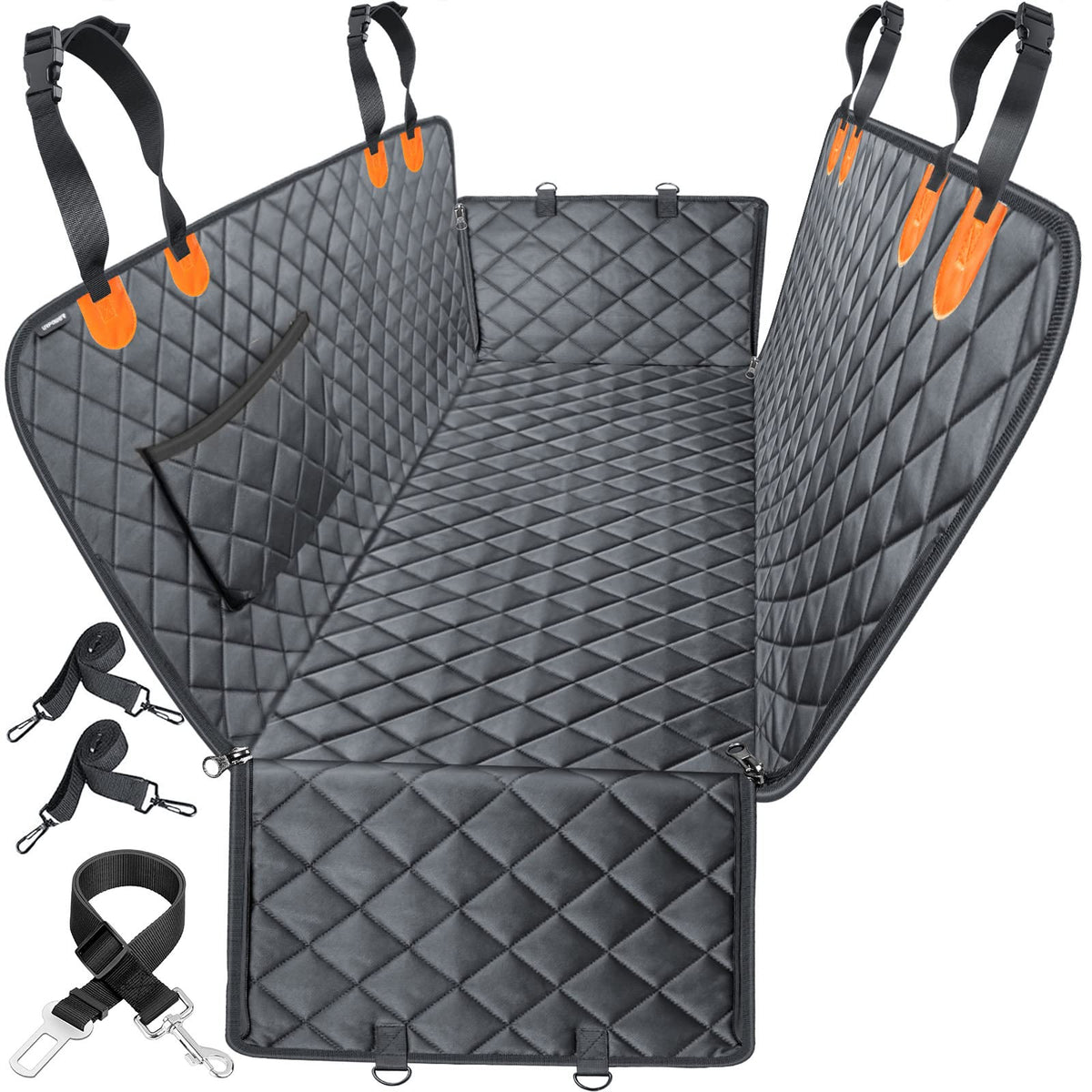URPOWER dog seat cover hammock with side flaps protecting doors during rides