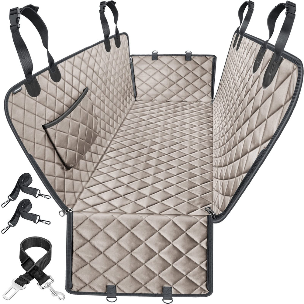 URPOWER dog seat cover hammock protects backseat during messy road trips