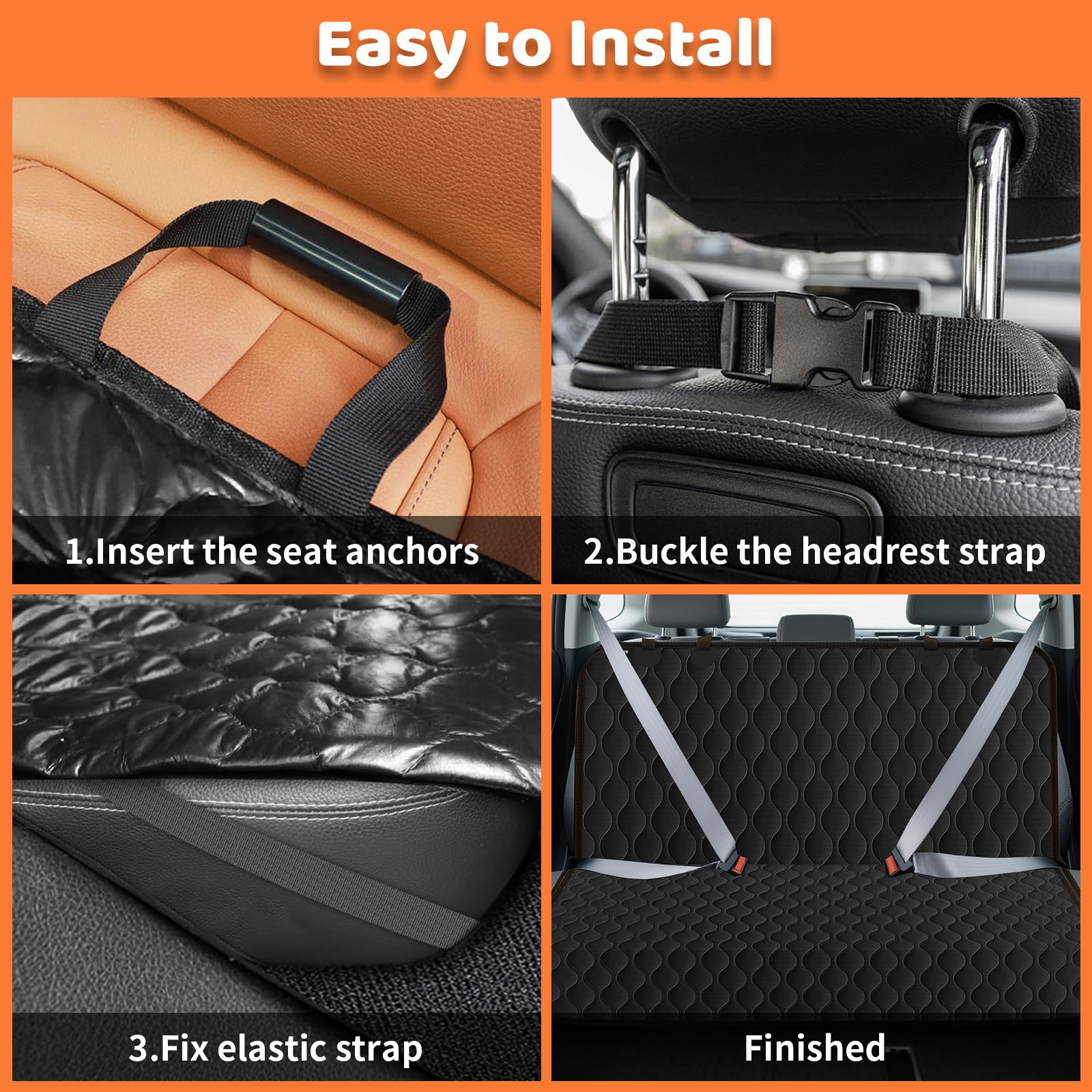 URPOWER non-slip backing with straps secures the cover during rides