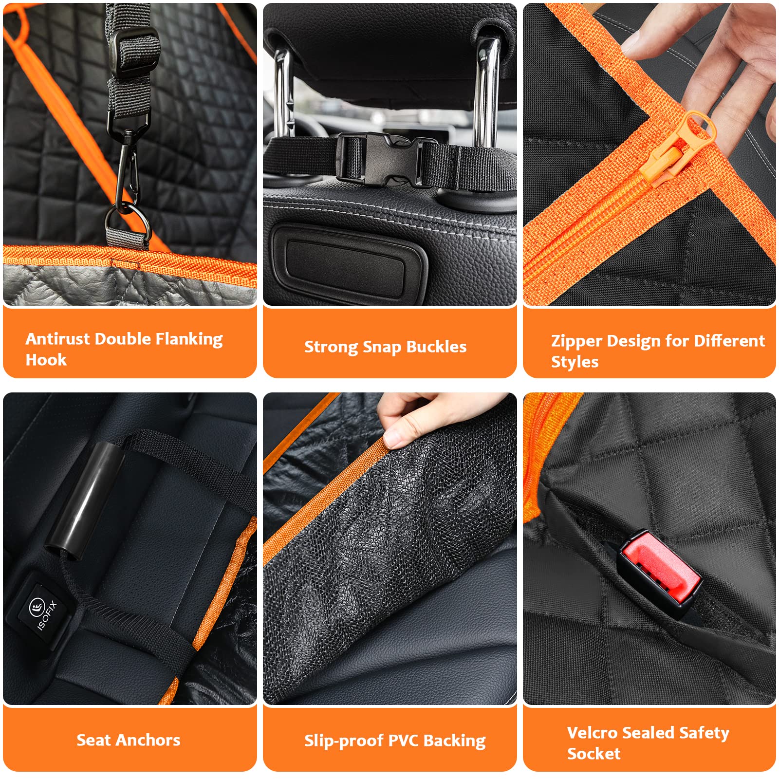 URPOWER seat cover with side flaps and Velcro provides extra protection
