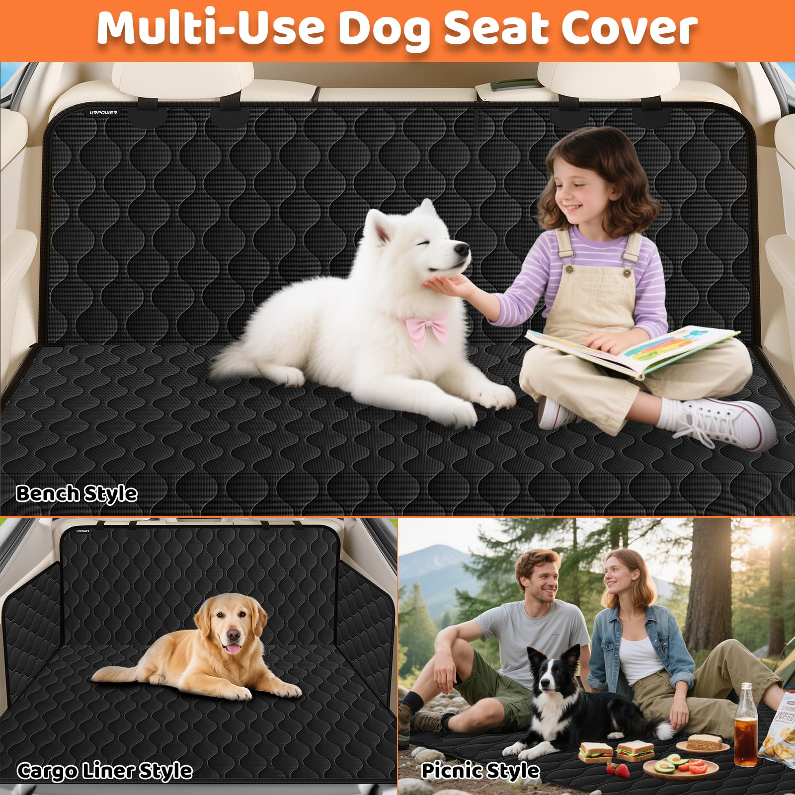 URPOWER universal fit image demonstrates 56in x 52in coverage