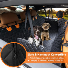 URPOWER dog seat cover waterproof 4-layer fabric guards seats from mud and spills