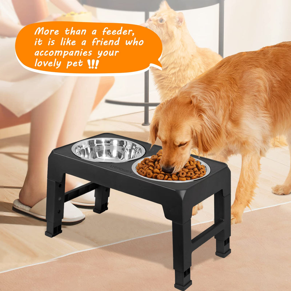 URPOWER elevated dog bowls anti-slip bottom preventing spills