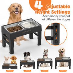 URPOWER height settings show four options for growing dogs' comfort.