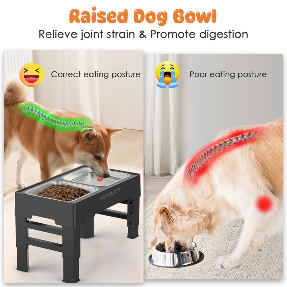 URPOWER stainless steel bowls are durable and easy to clean after meals.