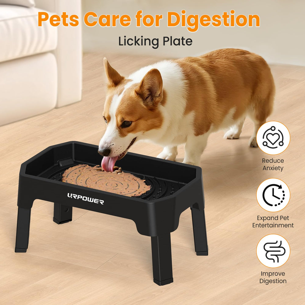 URPOWER elevated dog bowls stand at 11.42 inches aids medium dogs during meals.