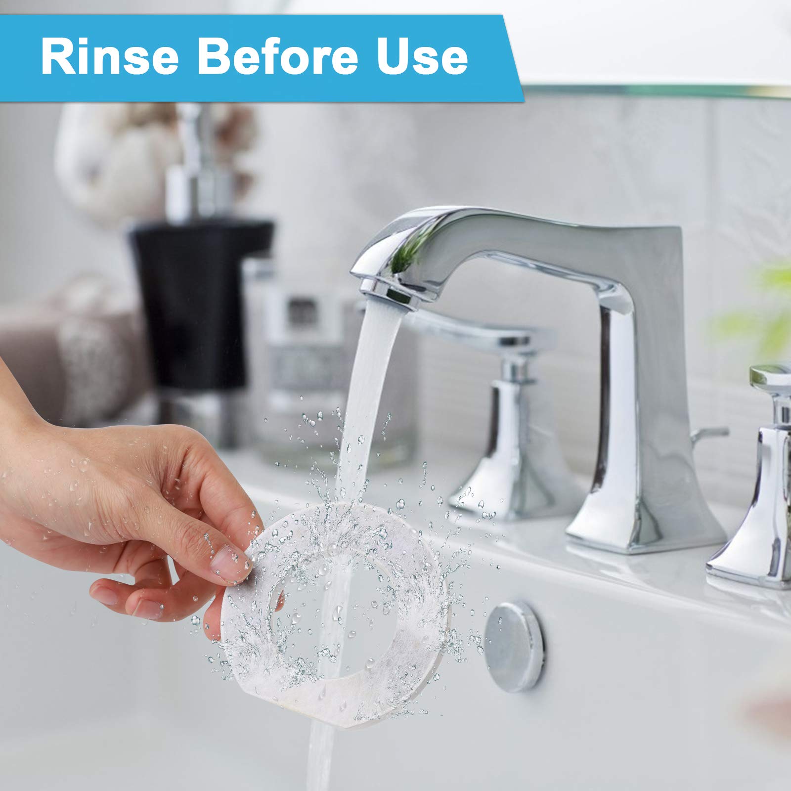URPOWER filters in use showing clean water flow from anti-splash bowl.