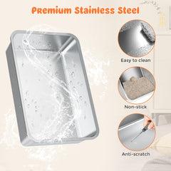 URPOWER litter box smooth non-stick surface for quick cleanup