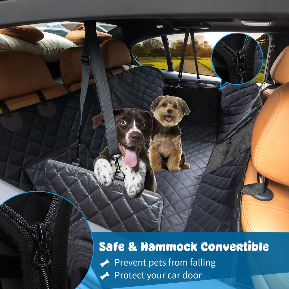URPOWER mesh visual window in the dog car hammock improves airflow and visibility.