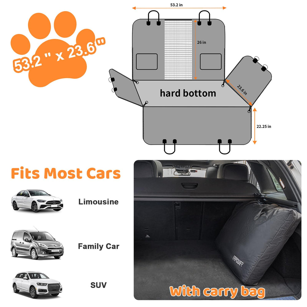 URPOWER mesh window and pockets provide visibility and handy toy storage