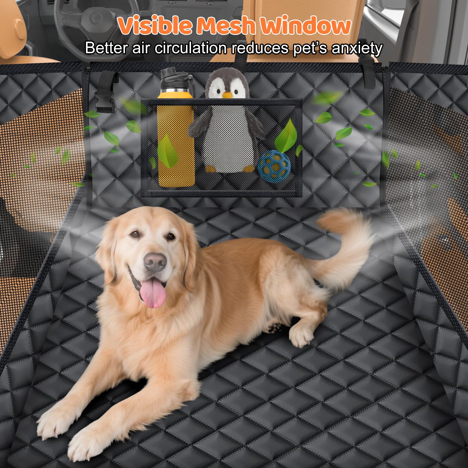 URPOWER mesh window and storage pocket improve airflow and keep toys handy