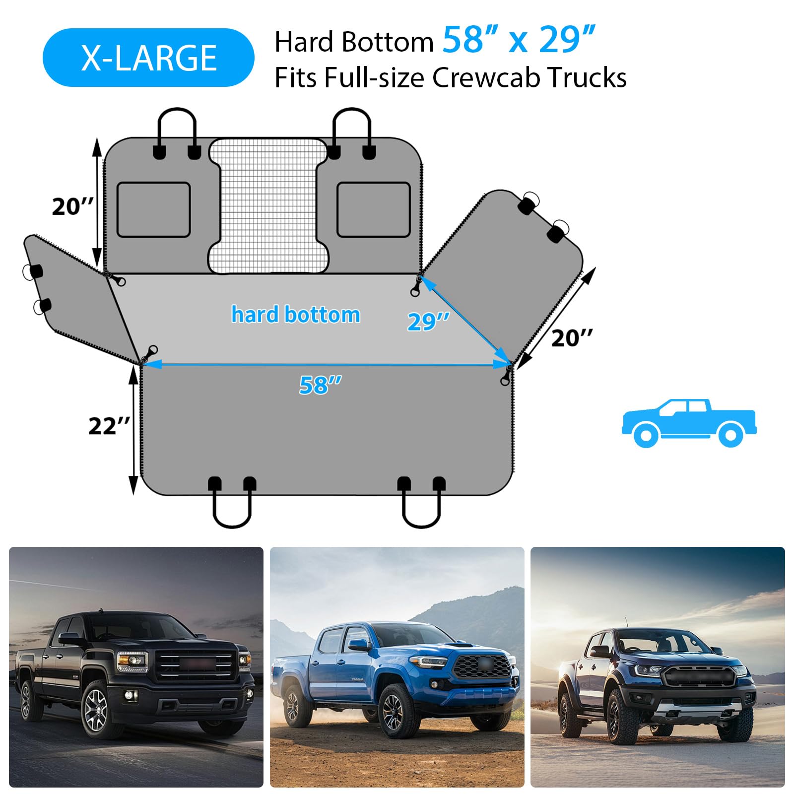 URPOWER mesh-window design offers visibility and convenient storage pockets