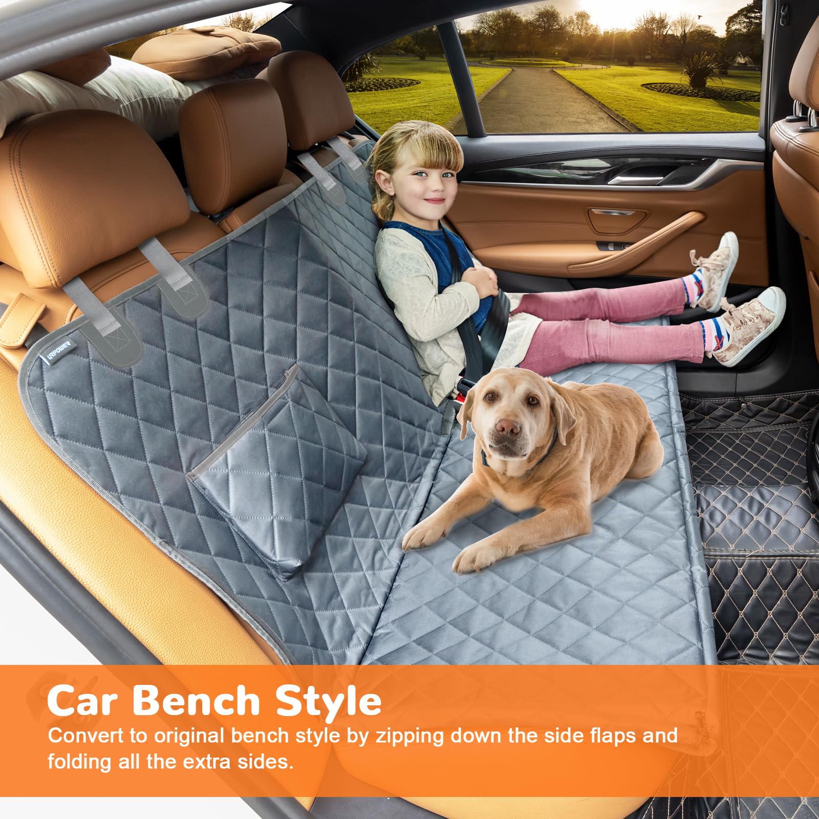 URPOWER nonslip backing and anchors keep pets secure during braking