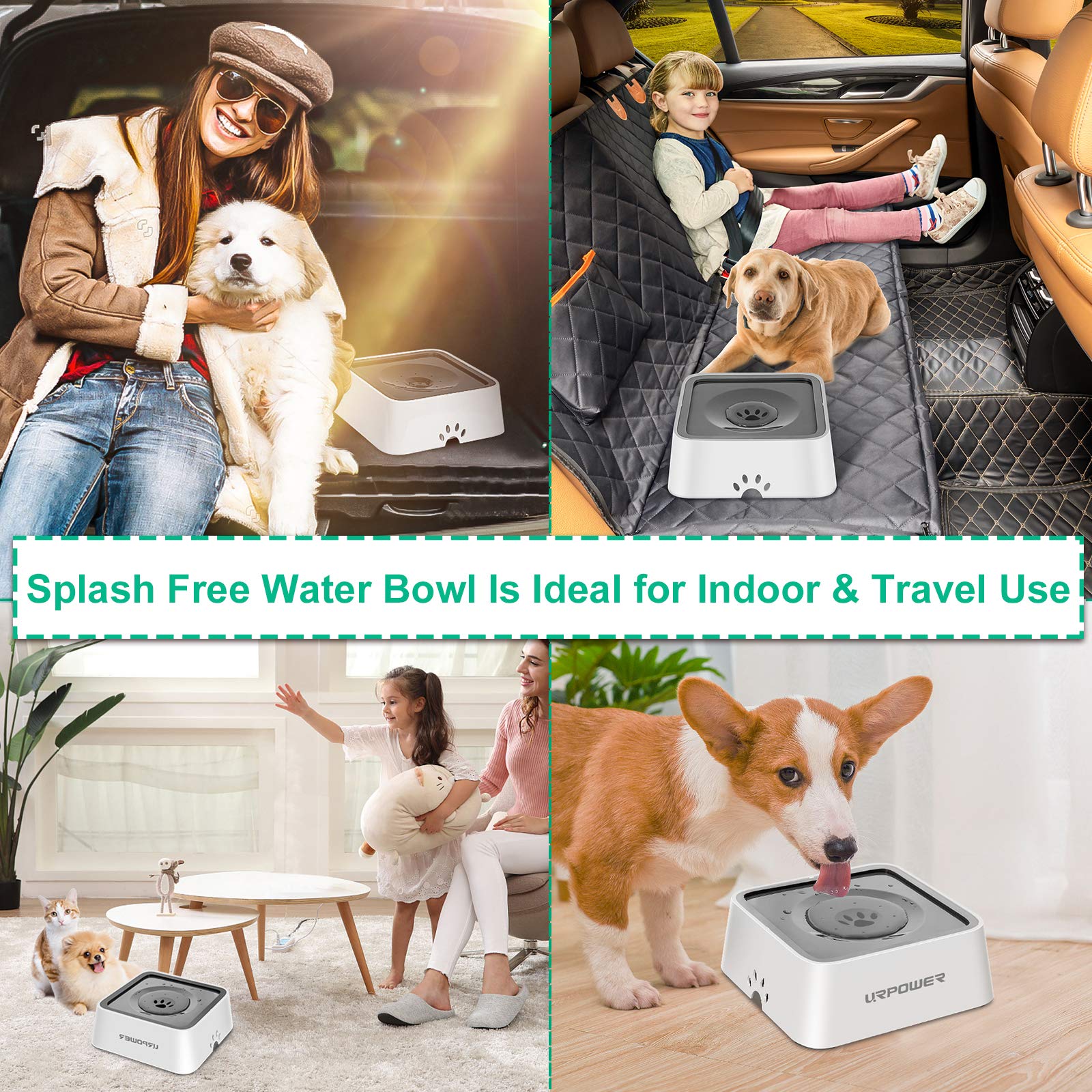URPOWER travel-dog-bowl ideal for car trips and on-the-go pets.