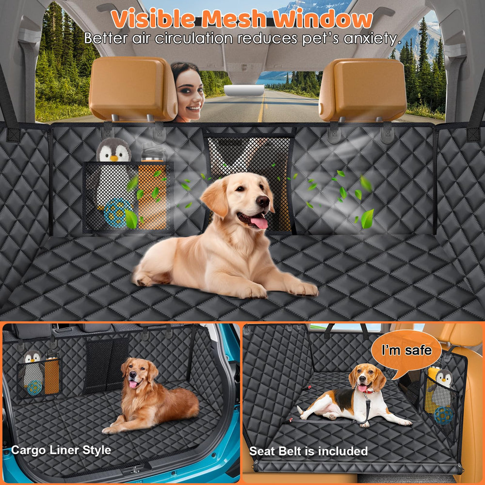 URPOWER XL Backseat Extender built-in pocket stores toys and treats for trips