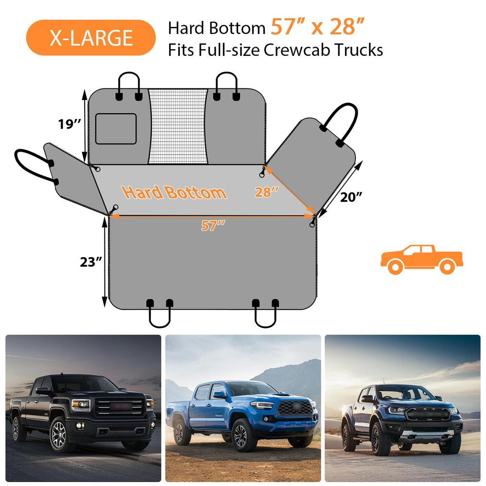 URPOWER XL Backseat Extender zippered side flaps prevent dog from falling to the floor