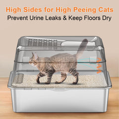 URPOWER XL litter box full configuration showing roomy interior for large cats