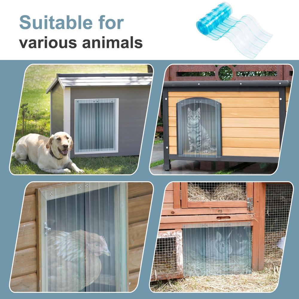 Uross dog door flap before-use flattening reduces warping for proper operation.