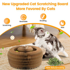 URSKTM juguete interactivo de cartón para gato, versión plegable para almacenamiento cómodo.