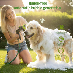 Urstand dog-washing-hose-attachment adjustable-pressure nozzle show adjustable water flow.