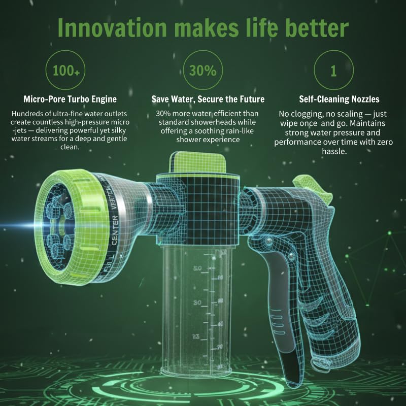 Urstand dog-washing-hose-attachment close-up of shampoo dispenser proving quick lather on demand.