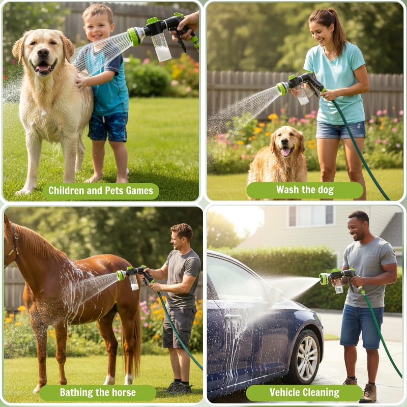 Urstand dog-washing-hose-attachment lather-ready spray pattern for efficient baths.