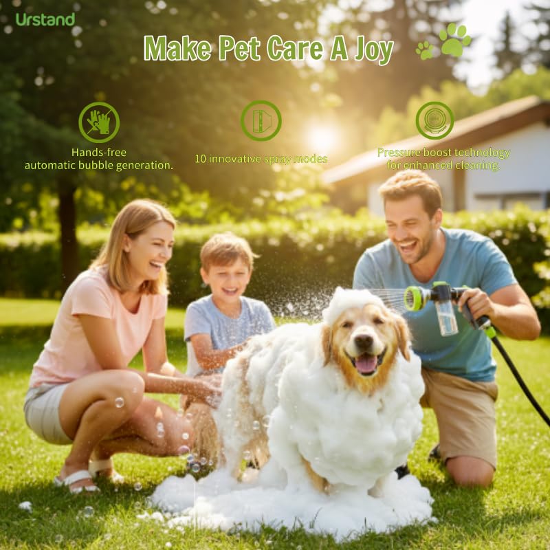 Urstand dog-washing-hose-attachment car-wash setting in action.