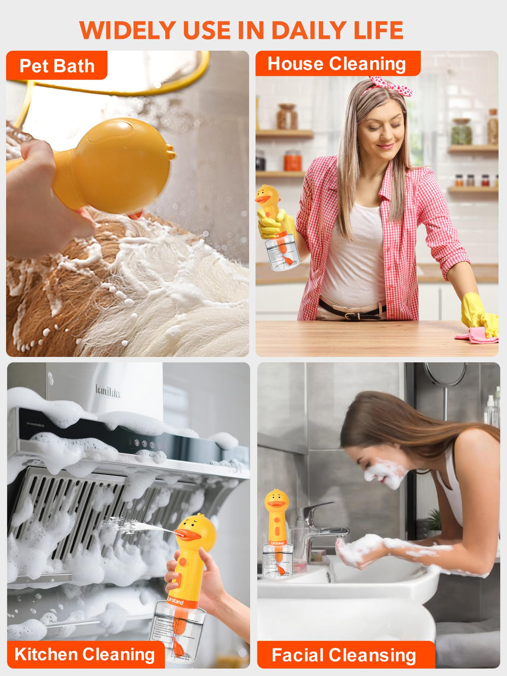 Urstand jabonador espuma ahorro champú, reduce gasto y mejora la dosificación.