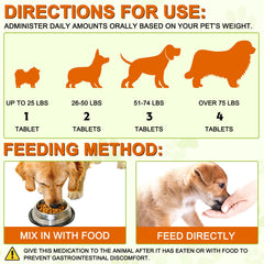 Uruses immune support dog chews with natural ingredients on countertop